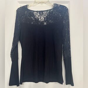 NWOT. Black Lacey Top